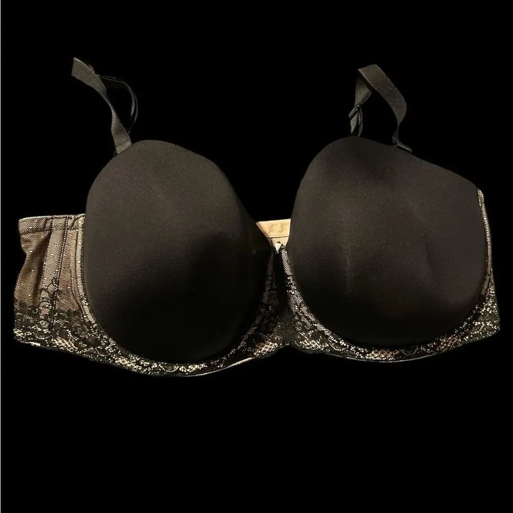 Torrid Black and Silver Lace Bra